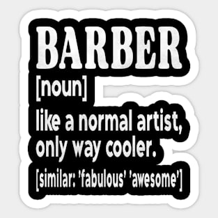 Barber Funny Definition Sticker